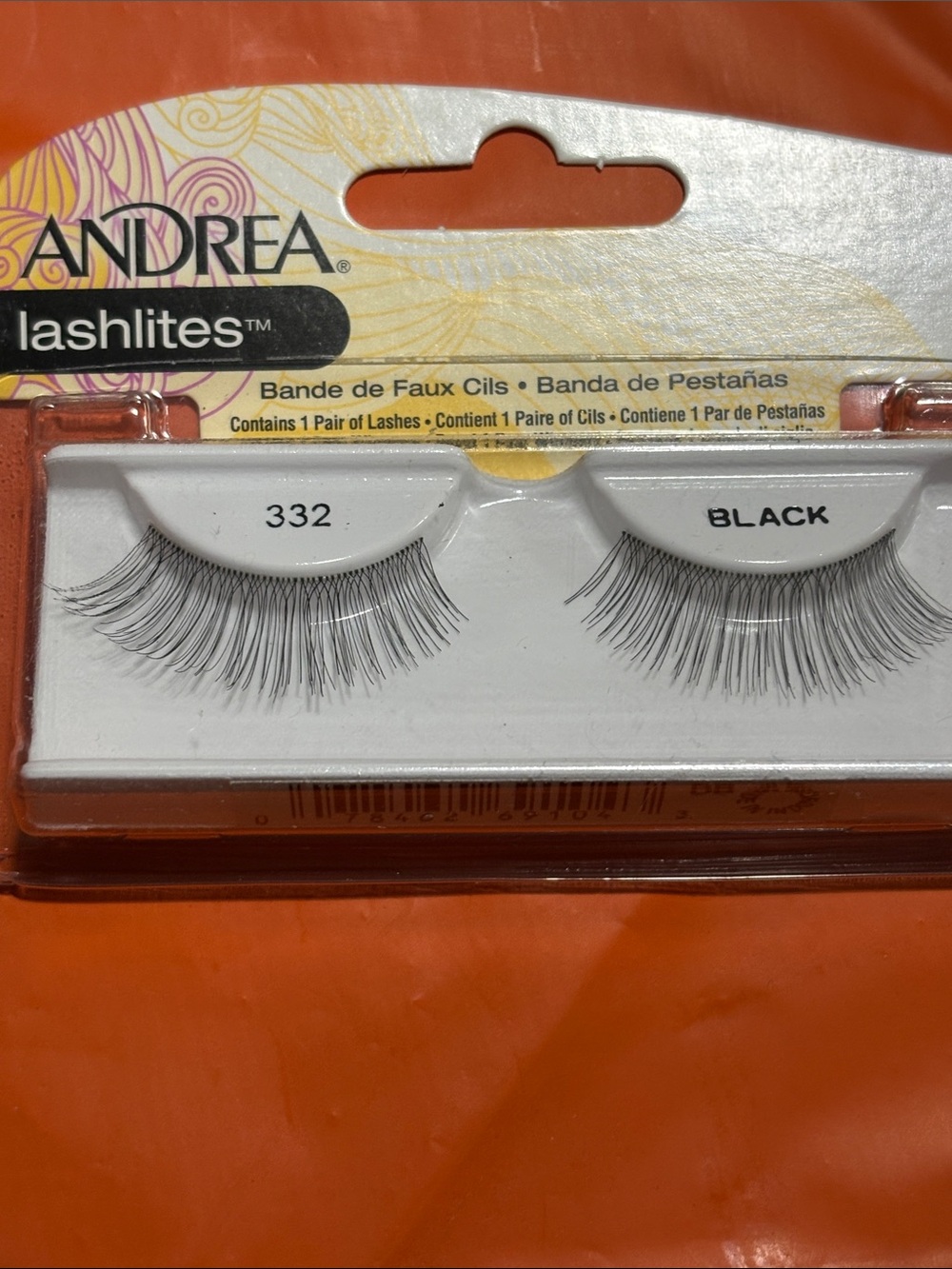 ANDREA FENZI Lashlites False Eyelashes 332 in Black NEW